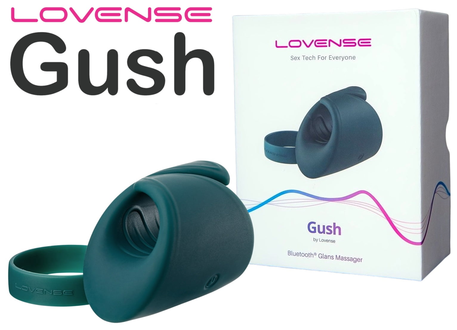 Lovense Gush Anel Peniano Vibratório Controlado Por Aplicativo