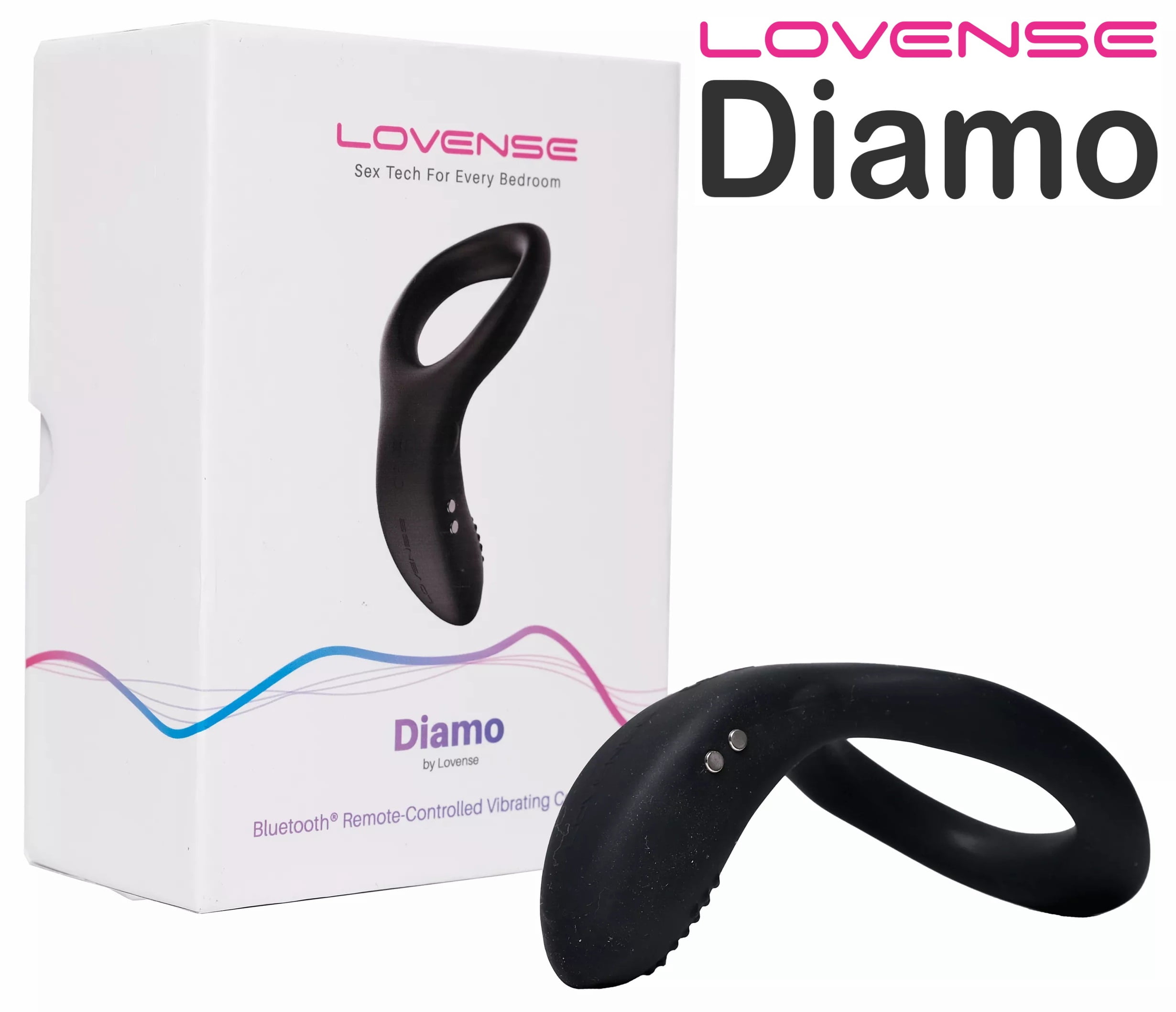 Lovense Diamo Anel Peniano Vibratório Controlado Por App e Bluetooth