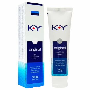 Gel Lubrificante Íntimo K-Y Original a Base de Água, Bisnaga com 100g