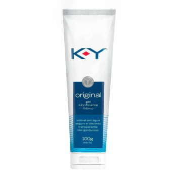 Gel Lubrificante Íntimo K-Y Original a Base de Água, Bisnaga com 100g