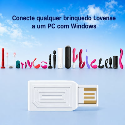 Lovense Adaptador USB Bluetooth Conecte Brinquedos Lovense ao PC e Notebook Compatível com Windows 8, 10 e 11 Plug and Play Conexão de Até 5 Brinquedos ao Mesmo Tempo Entrada USB Tipo A Dongle Lush 4