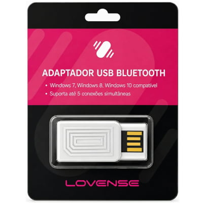 Lovense Adaptador USB Bluetooth Conecte Brinquedos Lovense ao PC e Notebook Compatível com Windows 8, 10 e 11 Plug and Play Conexão de Até 5 Brinquedos ao Mesmo Tempo Entrada USB Tipo A Dongle Lush 4