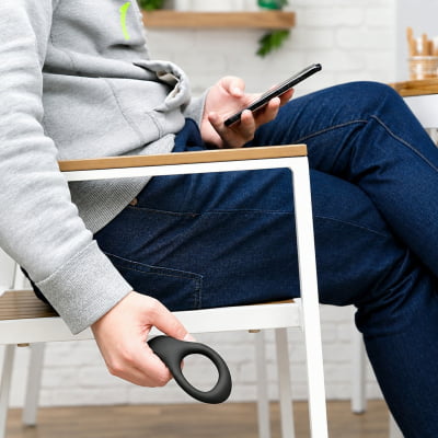Lovense Diamo Anel Peniano Vibratório Estimulador de Períneo Inteligente e Interativo com Vibrações Programáveis, Controle à Distância por Aplicativo, Bluetooth iOS e Android, em Silicone Flexível