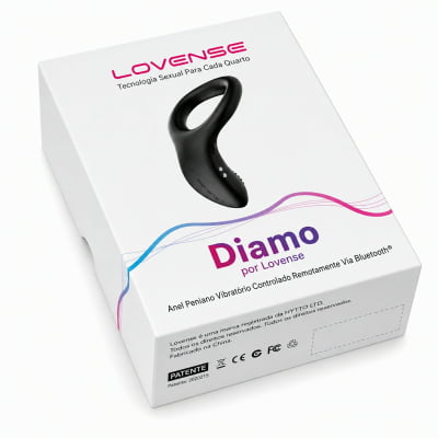 Lovense Diamo Anel Peniano Vibratório Estimulador de Períneo Inteligente e Interativo com Vibrações Programáveis, Controle à Distância por Aplicativo, Bluetooth iOS e Android, em Silicone Flexível Lovense Diamo Anel Peniano Vibratório Estimulador de Períneo Inteligente e Interativo com Vibrações Programáveis, Controle à Distância por Aplicativo, Bluetooth iOS e Android, em Silicone Flexível