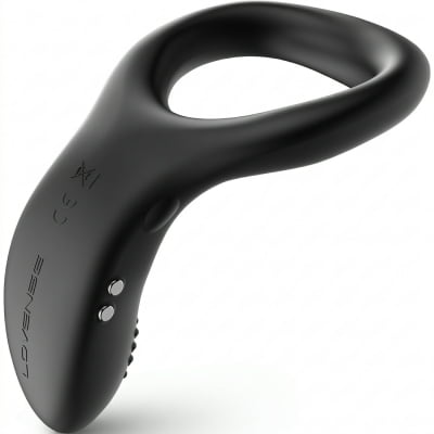 Lovense Diamo Anel Peniano Vibratório Estimulador de Períneo Inteligente e Interativo com Vibrações Programáveis, Controle à Distância por Aplicativo, Bluetooth iOS e Android, em Silicone Flexível