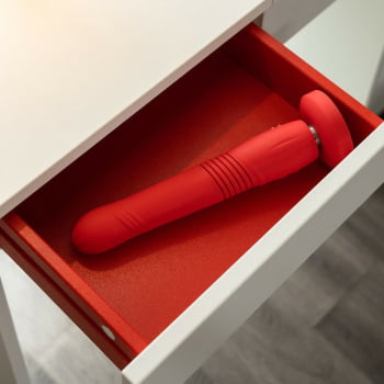 Lovense Gravity Dildo Vibratório com Ventosa Controlado por Aplicativo Bluetooth