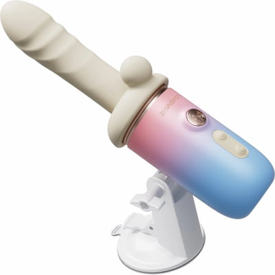 Lovense Spinel Dildo com Empuxo, Vibração e Aquecimento, Controle por Aplicativo, Máquina Sexual Portátil com Acessórios Intercambiáveis, Dupla Estimulação