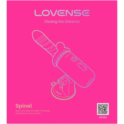 Lovense Spinel Dildo com Empuxo, Vibração e Aquecimento, Controle por Aplicativo, Máquina Sexual Portátil com Acessórios Intercambiáveis, Dupla Estimulação