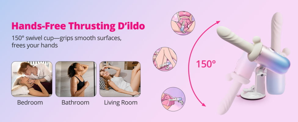 Lovense Spinel Dildo com Empuxo, Vibração e Aquecimento, Controle por Aplicativo, Máquina Sexual Portátil com Acessórios Intercambiáveis, Dupla Estimulação