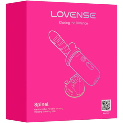 Lovense Spinel Dildo com Empuxo, Vibração e Aquecimento, Controle por Aplicativo, Máquina Sexual Portátil com Acessórios Intercambiáveis, Dupla Estimulação