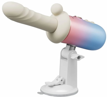Lovense Spinel Dildo com Empuxo, Vibração e Aquecimento, Controle por Aplicativo, Máquina Sexual Portátil com Acessórios Intercambiáveis, Dupla Estimulação