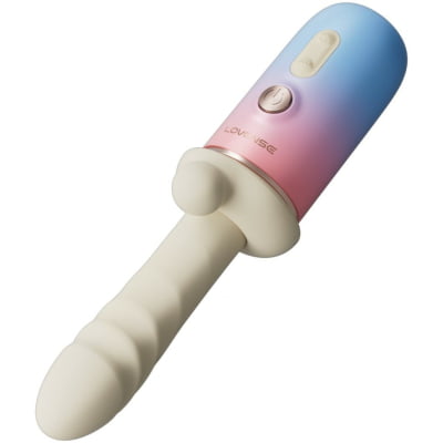Lovense Spinel Dildo com Empuxo, Vibração e Aquecimento, Controle por Aplicativo, Máquina Sexual Portátil com Acessórios Intercambiáveis, Dupla Estimulação