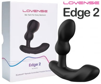 Lovense Edge 2 Massageador Vibratório de Próstata Masculino Ajustável Duplo Estimulo