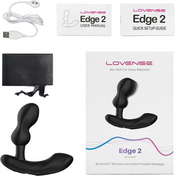 Lovense Edge 2 Massageador Vibratório de Próstata Masculino Ajustável Duplo Estimulo