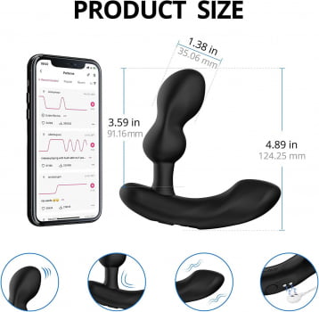 Lovense Edge 2 Massageador Vibratório de Próstata Masculino Ajustável Duplo Estimulo