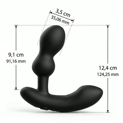 Lovense Edge 2 Massageador de Próstata Ajustável Vibratório Controle Remoto de Longa Distância via Aplicativo Bluetooth Duplo Estímulo Vibração Potente Plug Anal Masculino Interativo Recarregável