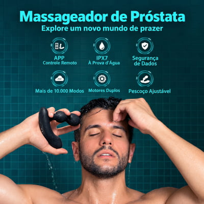 Lovense Edge 2 Massageador de Próstata Ajustável Vibratório Controle Remoto de Longa Distância via Aplicativo Bluetooth Duplo Estímulo Vibração Potente Plug Anal Masculino Interativo Recarregável