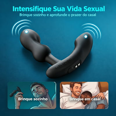 Lovense Edge 2 Massageador de Próstata Ajustável Vibratório Controle Remoto de Longa Distância via Aplicativo Bluetooth Duplo Estímulo Vibração Potente Plug Anal Masculino Interativo Recarregável