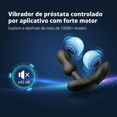 Lovense Edge 2 Massageador de Próstata Ajustável Vibratório Controle Remoto de Longa Distância via Aplicativo Bluetooth Duplo Estímulo Vibração Potente Plug Anal Masculino Interativo Recarregável