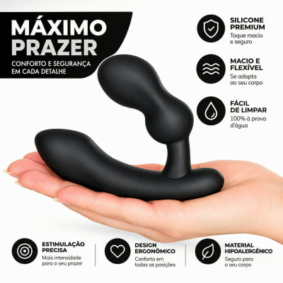 Lovense Edge 2 Massageador de Próstata Ajustável Vibratório Controle Remoto de Longa Distância via Aplicativo Bluetooth Duplo Estímulo Vibração Potente Plug Anal Masculino Interativo Recarregável