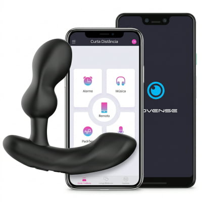 Lovense Edge 2 Massageador de Próstata Ajustável Vibratório Controle Remoto de Longa Distância via Aplicativo Bluetooth Duplo Estímulo Vibração Potente Plug Anal Masculino Interativo Recarregável