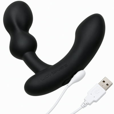 Lovense Edge 2 Massageador de Próstata Ajustável Vibratório Controle Remoto de Longa Distância via Aplicativo Bluetooth Duplo Estímulo Vibração Potente Plug Anal Masculino Interativo Recarregável
