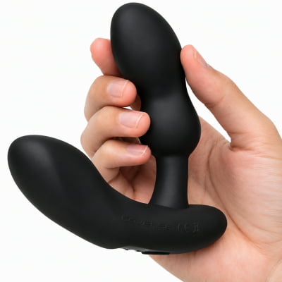 Lovense Edge 2 Massageador de Próstata Ajustável Vibratório Controle Remoto de Longa Distância via Aplicativo Bluetooth Duplo Estímulo Vibração Potente Plug Anal Masculino Interativo Recarregável