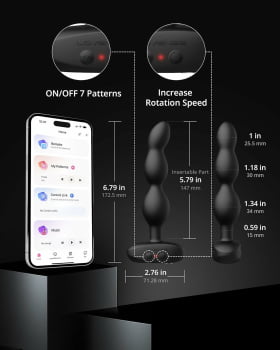 Lovense Ridge Esferas Anais Vibratórias e Rotativas Para Próstata, Ponto G e Ponto A