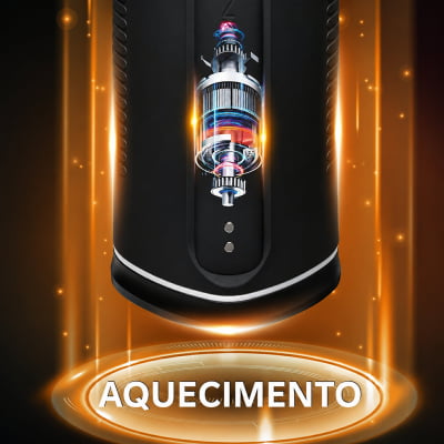 Lovense Calor Masturbador Masculino Vibratório Com Aquecimento e Sensor de Profundidade, Controle Remoto por App Para Interação a Distância, À Prova d'Água Orifício Arredondado Simula o Estímulo Oral