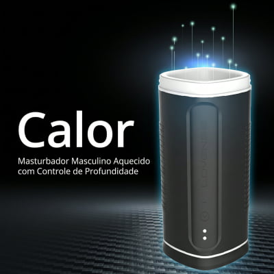 Lovense Calor Masturbador Masculino Vibratório Com Aquecimento e Sensor de Profundidade, Controle Remoto por App Para Interação a Distância, À Prova d'Água Orifício Arredondado Simula o Estímulo Oral