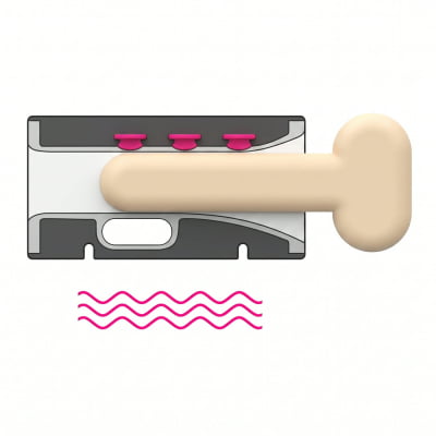 Lovense Calor Masturbador Masculino Vibratório Com Aquecimento e Sensor de Profundidade, Controle Remoto por App Para Interação a Distância, À Prova d'Água Orifício Arredondado Simula o Estímulo Oral