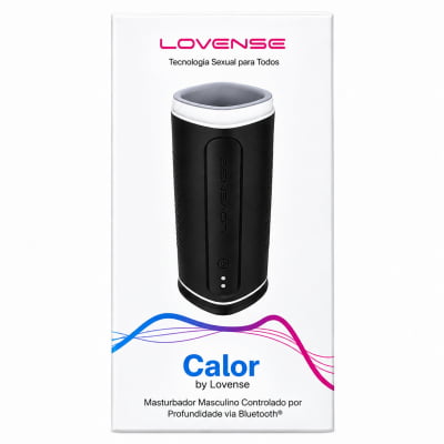 Lovense Calor Masturbador Masculino Vibratório Com Aquecimento e Sensor de Profundidade, Controle Remoto por App Para Interação a Distância, À Prova d'Água Orifício Arredondado Simula o Estímulo Oral