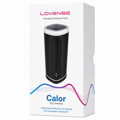 Lovense Calor Masturbador Masculino Vibratório Com Aquecimento e Sensor de Profundidade, Controle Remoto por App Para Interação a Distância, À Prova d'Água Orifício Arredondado Simula o Estímulo Oral
