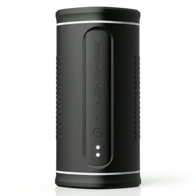 Lovense Calor Masturbador Masculino Vibratório Com Aquecimento e Sensor de Profundidade, Controle Remoto por App Para Interação a Distância, À Prova d'Água Orifício Arredondado Simula o Estímulo Oral