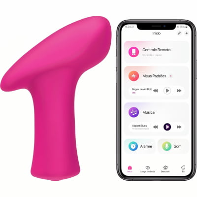 Lovense Ambi Vibrador Mini Bullet Versátil Poderoso Estimula Clitóris e Área Externa da Vagina Formato de Martelo Controle Via Aplicativo e Bluetooth Interativo Design Ergonômico Para Prazer Discreto
