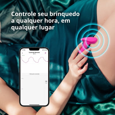 Lovense Ambi Vibrador Mini Bullet Versátil Poderoso Estimula Clitóris e Área Externa da Vagina Formato de Martelo Controle Via Aplicativo e Bluetooth Interativo Design Ergonômico Para Prazer Discreto
