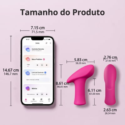 Lovense Ambi Vibrador Mini Bullet Versátil Poderoso Estimula Clitóris e Área Externa da Vagina Formato de Martelo Controle Via Aplicativo e Bluetooth Interativo Design Ergonômico Para Prazer Discreto
