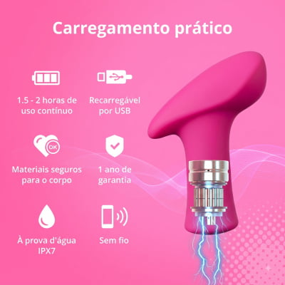 Lovense Ambi Vibrador Mini Bullet Versátil Poderoso Estimula Clitóris e Área Externa da Vagina Formato de Martelo Controle Via Aplicativo e Bluetooth Interativo Design Ergonômico Para Prazer Discreto