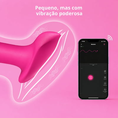 Lovense Ambi Vibrador Mini Bullet Versátil Poderoso Estimula Clitóris e Área Externa da Vagina Formato de Martelo Controle Via Aplicativo e Bluetooth Interativo Design Ergonômico Para Prazer Discreto