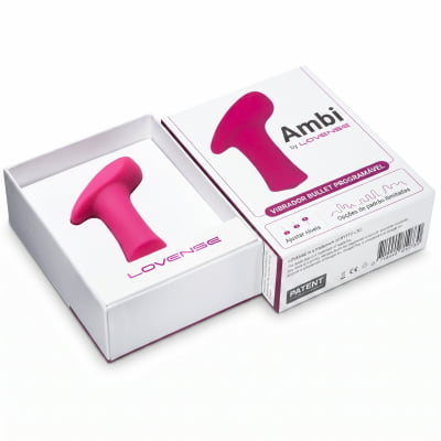 Lovense Ambi Vibrador Mini Bullet Versátil Poderoso Estimula Clitóris e Área Externa da Vagina Formato de Martelo Controle Via Aplicativo e Bluetooth Interativo Design Ergonômico Para Prazer Discreto