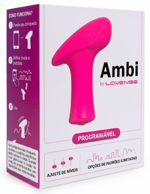 Lovense Ambi Vibrador Mini Bullet Versátil Poderoso Estimula Clitóris e Área Externa da Vagina Formato de Martelo Controle Via Aplicativo e Bluetooth Interativo Design Ergonômico Para Prazer Discreto