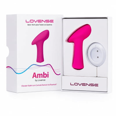 Lovense Ambi Vibrador Mini Bullet Versátil Poderoso Estimula Clitóris e Área Externa da Vagina Formato de Martelo Controle Via Aplicativo e Bluetooth Interativo Design Ergonômico Para Prazer Discreto