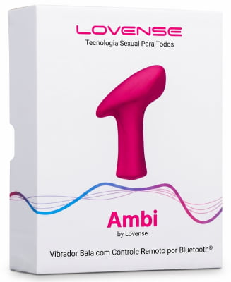 Lovense Ambi Vibrador Mini Bullet Versátil Poderoso Estimula Clitóris e Área Externa da Vagina Formato de Martelo Controle Via Aplicativo e Bluetooth Interativo Design Ergonômico Para Prazer Discreto