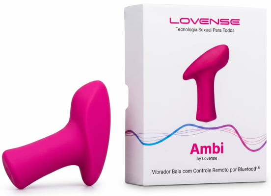 Lovense Ambi Vibrador Mini Bullet Versátil Poderoso Estimula Clitóris e Área Externa da Vagina Formato de Martelo Controle Via Aplicativo e Bluetooth Interativo Design Ergonômico Para Prazer Discreto