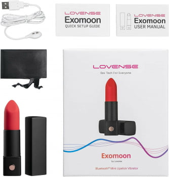 Lovense Exomoon Mini Vibrador Formato de Batom Massageador de Clitóris