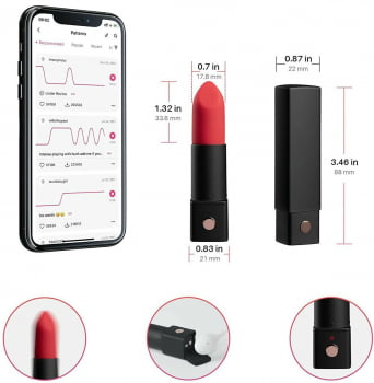 Lovense Exomoon Mini Vibrador Formato de Batom Massageador de Clitóris