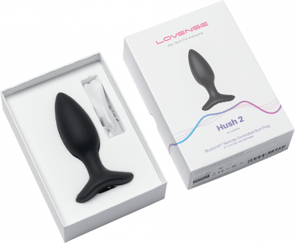 Lovense Hush 2 Plug Anal Com Vibração Tamanhos 2,54 cm, 3,80 cm, 4,45 cm e 5,70 cm