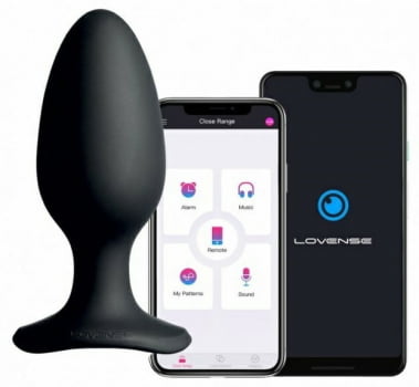 Lovense Hush 2 Plug Anal Com Vibração Tamanhos 2,54 cm, 3,80 cm, 4,45 cm e 5,70 cm