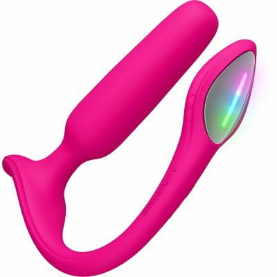 Lovense Lush Anal Plug Pequeno Controlado Por APP Vibratório com Luz LED Para Iniciantes 8cm x 2cm