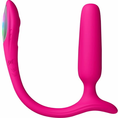 Lovense Lush Anal Plug Pequeno Controlado Por APP Vibratório com Luz LED Para Iniciantes 8cm x 2cm